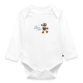 Pittiplatsch Let it roll - Baby Bio-Langarm-Body - Weiß - Vorne