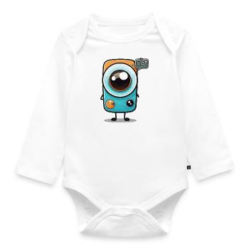 Der mobile Fotograf - Baby Bio-Langarm-Body - Weiß - Vorne