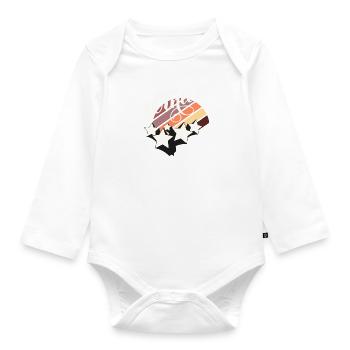 Hallo Winter! Hallo Winter, es ist gerillt. - Baby Bio-Langarm-Body - Weiß - Vorne