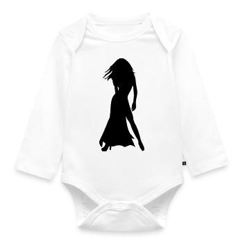 Cool girl - Baby Bio-Langarm-Body - Weiß - Vorne
