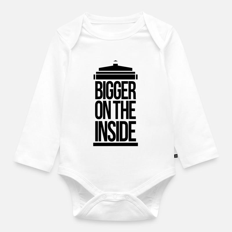 Bigger on the inside - Baby Bio-Langarm-Body - Weiß