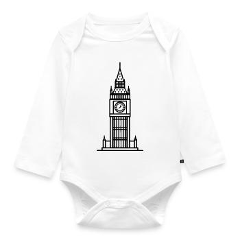 Big Ben - Organic Longsleeve Baby Bodysuit - white - Front