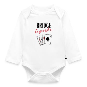 Bridge Experte - Baby Bio-Langarm-Body - Weiß - Vorne