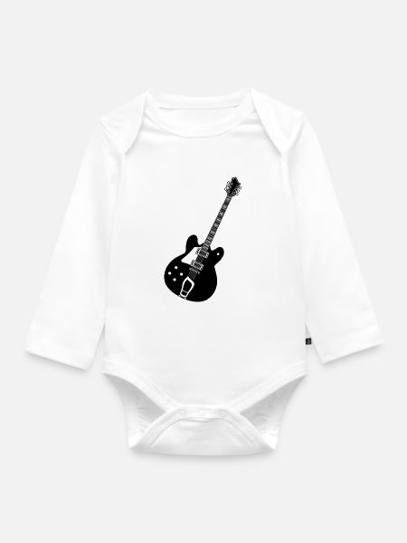 E Gitarre - Baby Bio-Langarm-Body - Weiß