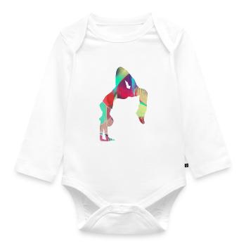 Dancing, Dancer, Breakdance, Gymnastics - Organic Longsleeve Baby Bodysuit - white - Front