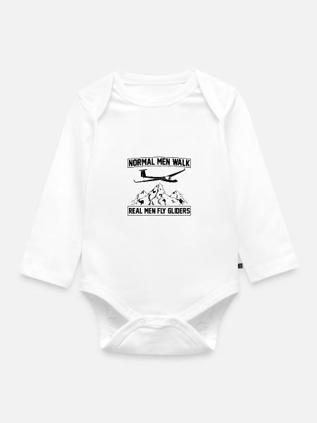 Segelfliegen | Segelflug Segelflieger Geschenkidee - Baby Bio-Langarm-Body - Weiß