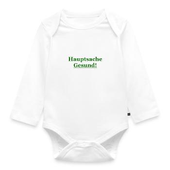 hauptsache gesund grün - Baby Bio-Langarm-Body - Weiß - Vorne