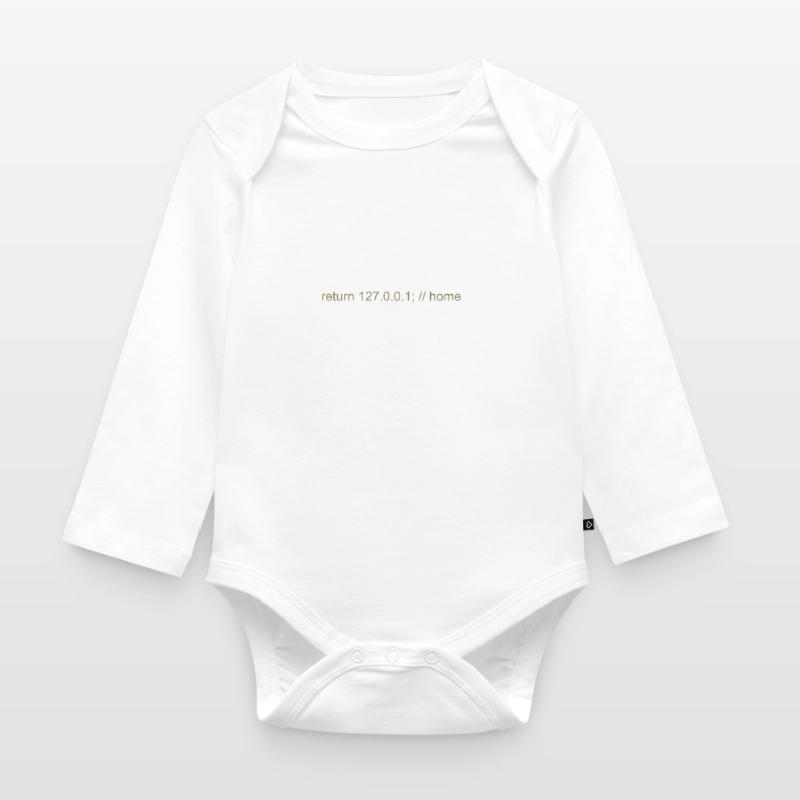 Programmer Nerd IT Joke Developer Home Organic Longsleeve Baby Bodysuit