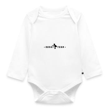fitness frauen team squat - Baby Bio-Langarm-Body - Weiß - Vorne