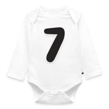 7 - Organic Longsleeve Baby Bodysuit - white - Front