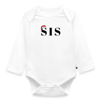 Special Christmas Design for Sis - Organic Longsleeve Baby Bodysuit - white - Front