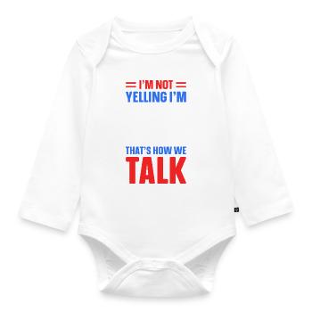 Puerto Rico - Baby Bio-Langarm-Body - Weiß - Vorne