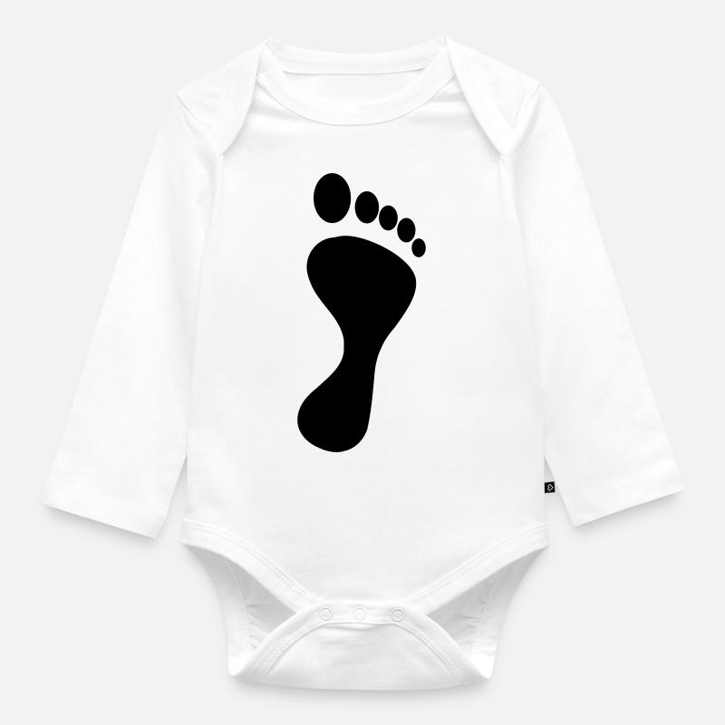 fuß - Baby Bio-Langarm-Body - Weiß