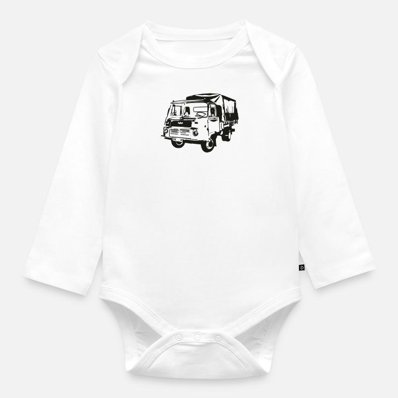 Robur Pritsche LO LD IFA - Baby Bio-Langarm-Body - Weiß