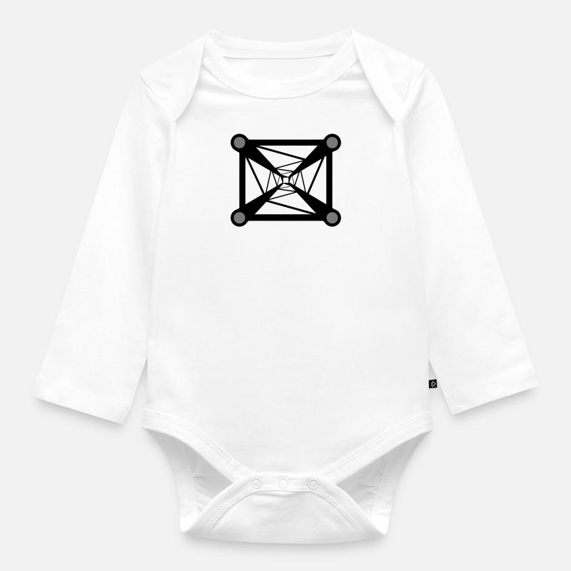 Traverse2 - Baby Bio-Langarm-Body - Weiß