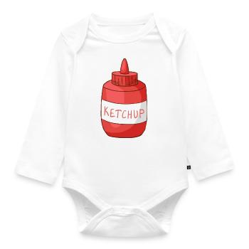Ketchup - Organic Longsleeve Baby Bodysuit - white - Front