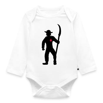 peasant farmer farmer from Vendée - Organic Longsleeve Baby Bodysuit - white - Front