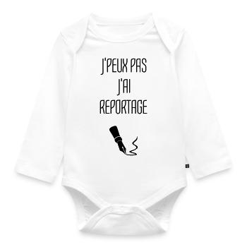 Journalist Journalism Journalismus Journaliste - Organic Longsleeve Baby Bodysuit - white - Front