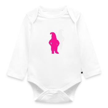 lustige Gartenzwerge - Baby Bio-Langarm-Body - Weiß - Vorne