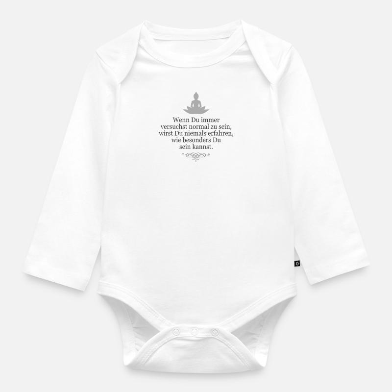 Wenn du immer versuchst... - Baby Bio-Langarm-Body - Weiß