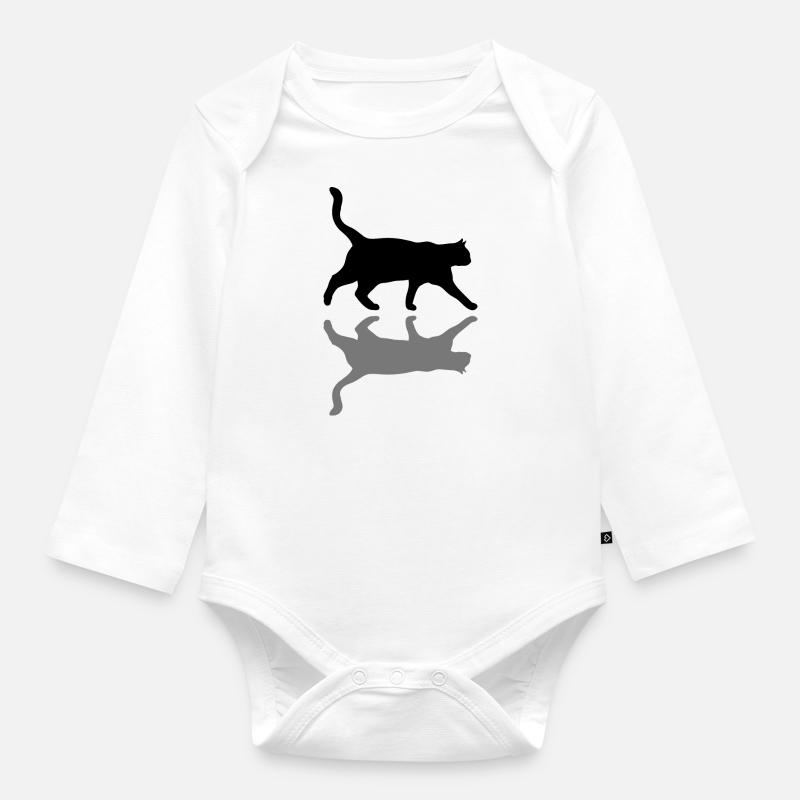 chat Katze - Body Bébé bio manches longues - blanc