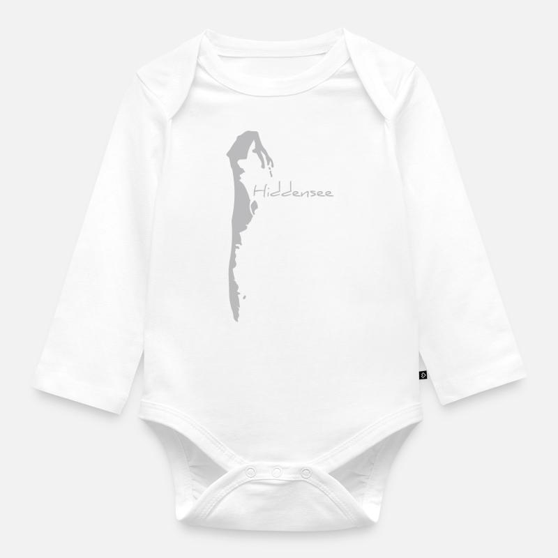 Insel Hiddensee - Baby Bio-Langarm-Body - Weiß