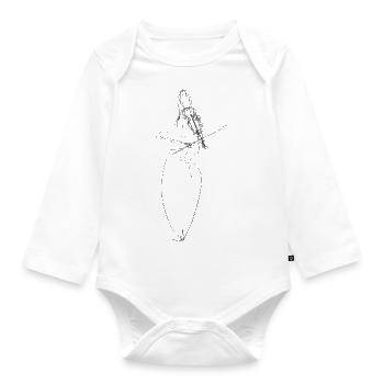 Violinist - Organic Longsleeve Baby Bodysuit - white - Front
