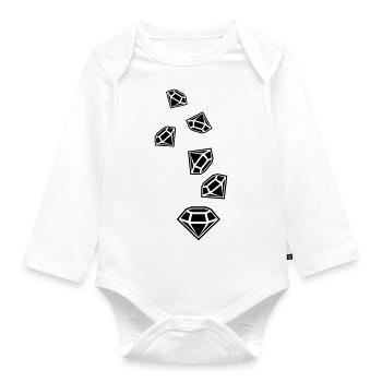 Diamond Icon Silhouette - Organic Longsleeve Baby Bodysuit - white - Front