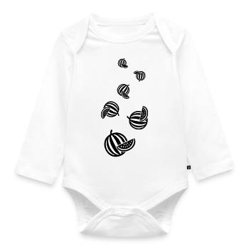 Melon fruit - Organic Longsleeve Baby Bodysuit - white - Front
