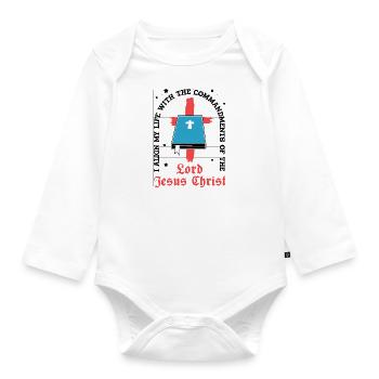 Bible Study Jesus Christ Christianity Faith - Organic Longsleeve Baby Bodysuit - white - Front