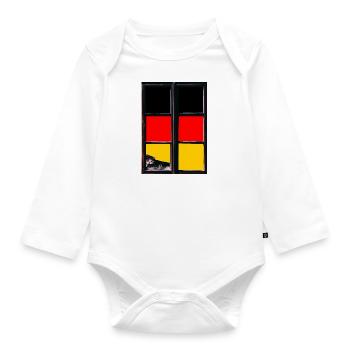 Drapeau de l’Allemagne Drapeau allemand Utilisé Look Homeland - Body Bébé bio manches longues - blanc - Devant