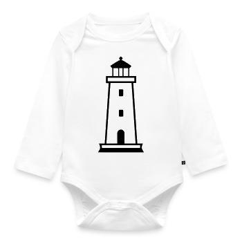 Lighthouse - Organic Longsleeve Baby Bodysuit - white - Front