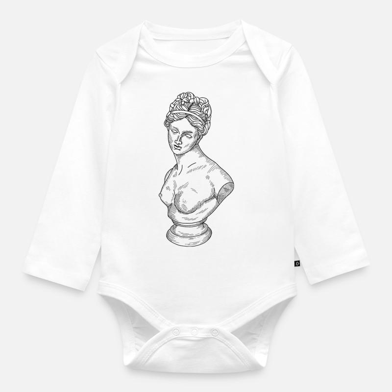 Buste - Body Bébé bio manches longues - blanc