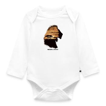 Préserver et protéger le lion sauvage - Body Bébé bio manches longues - blanc - Devant