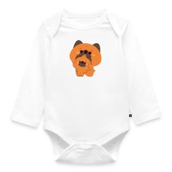 German Shepherd Couple - Organic Longsleeve Baby Bodysuit - white - Front