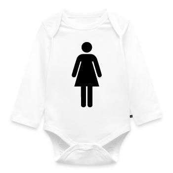 Femme - WC - Body Bébé bio manches longues - blanc - Devant