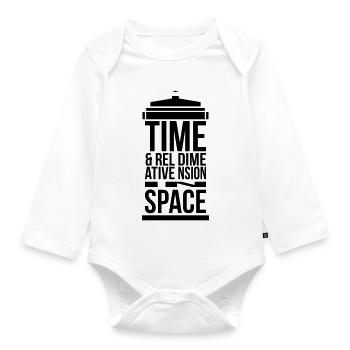 Tardis - Baby Bio-Langarm-Body - Weiß - Vorne