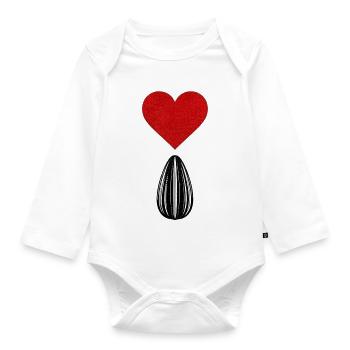 Sunflower SeedLove - Organic Longsleeve Baby Bodysuit - white - Front