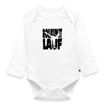 Rollkunstlauf Schnitt 1 - Baby Bio-Langarm-Body - Weiß - Vorne
