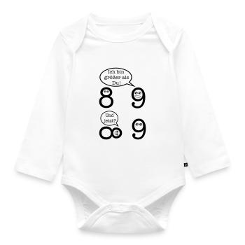 Mathematik Witz - Baby Bio-Langarm-Body - Weiß - Vorne
