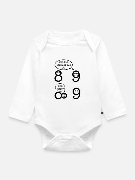 Mathematik Witz - Baby Bio-Langarm-Body - Weiß