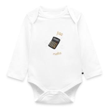 J'peux pas j'ai maths - Body Bébé bio manches longues - blanc - Devant
