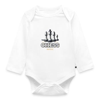 Chess - Chess - Chess Maniac - Organic Longsleeve Baby Bodysuit - white - Front