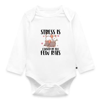Rats - Organic Longsleeve Baby Bodysuit - white - Front