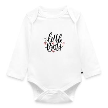 Little Boss Kleiner Chef Baby Kinder - Baby Bio-Langarm-Body - Weiß - Vorne