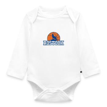 Rostock, meine Stadt! - Baby Bio-Langarm-Body - Weiß - Vorne