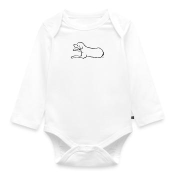 Hunde-Liebe - Baby Bio-Langarm-Body - Weiß - Vorne