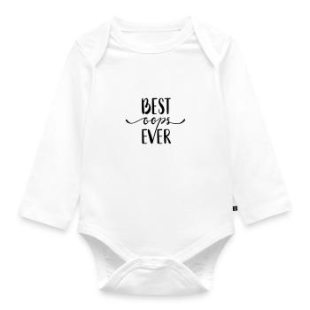 Best oops ever Bestes Geschenk Sprüche Baby Kinder - Baby Bio-Langarm-Body - Weiß - Vorne