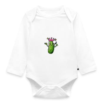 Pickleball Queen Funny Pickleball Player - Organic Longsleeve Baby Bodysuit - white - Front