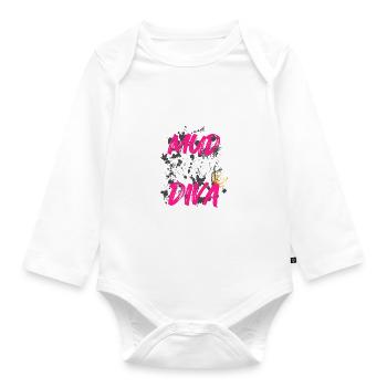 Mud Run Diva Schlammlauf Muddy Race - Organic Longsleeve Baby Bodysuit - white - Front